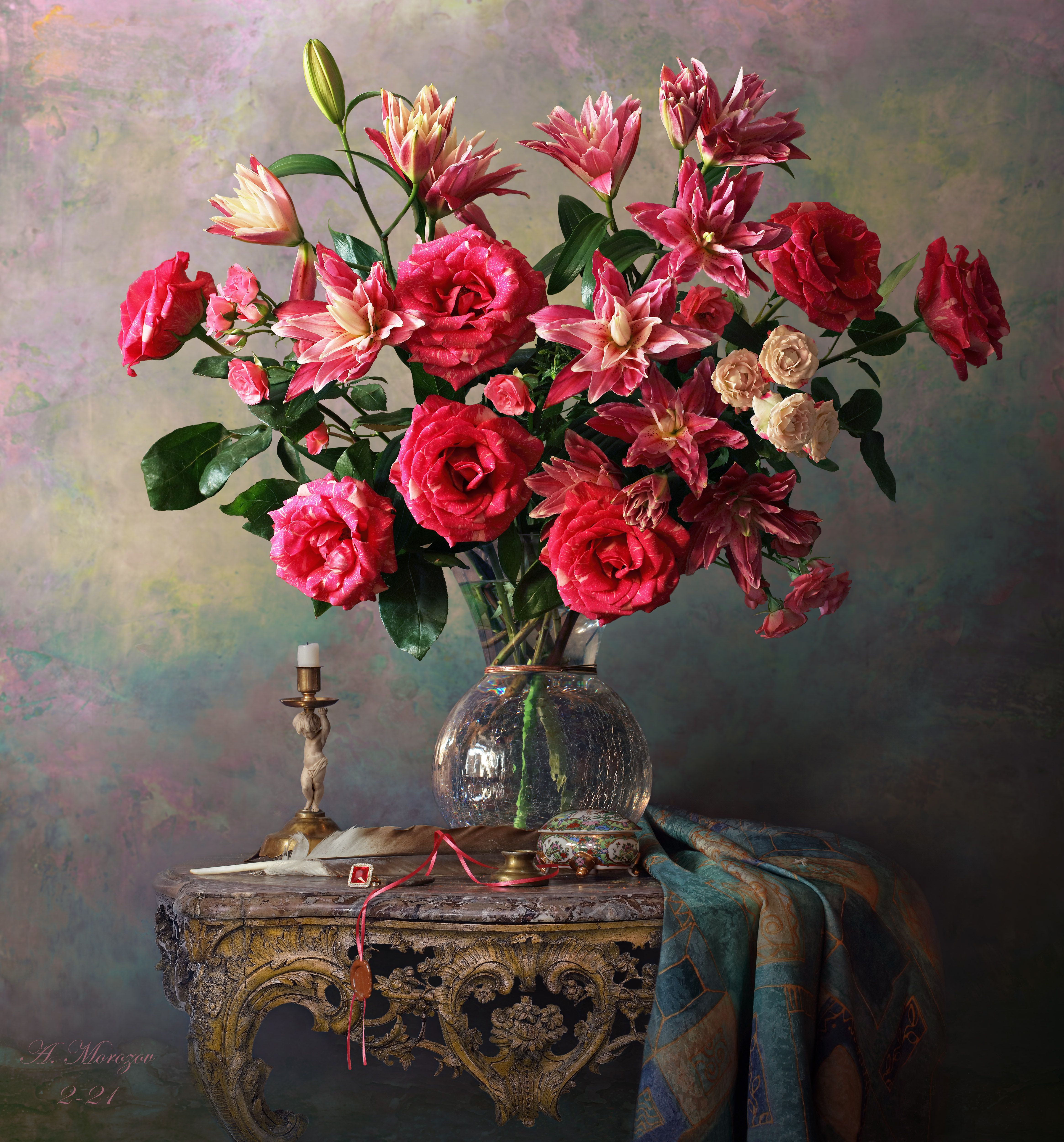 цветы, розы, лилии, Андрей Морозов