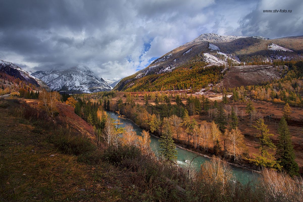 осень, пейзаж, природа, горы, снег, река, чуя, алтай, Sokolova Tatiana