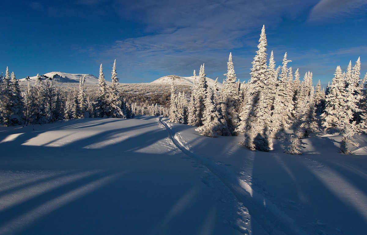 гора зеленая, зима, зимний день, сибирь, снег, шерегеш, Валерий Пешков