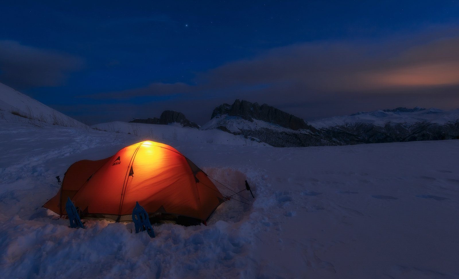 ночь, горы, перевал, палатка, асбестная, февраль, 2015 , звезды, ФЁДОР