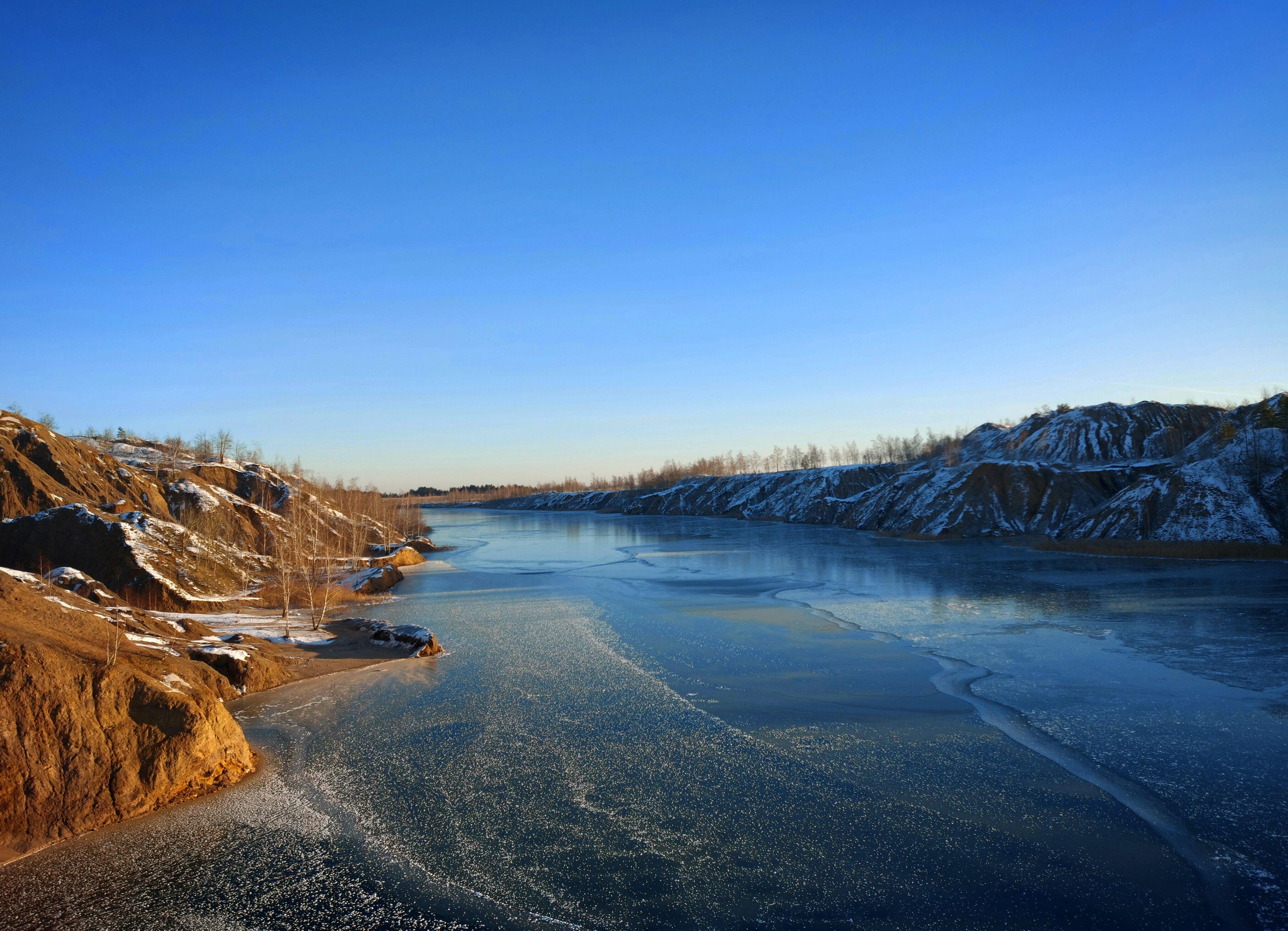голубые озера тульская область зимой