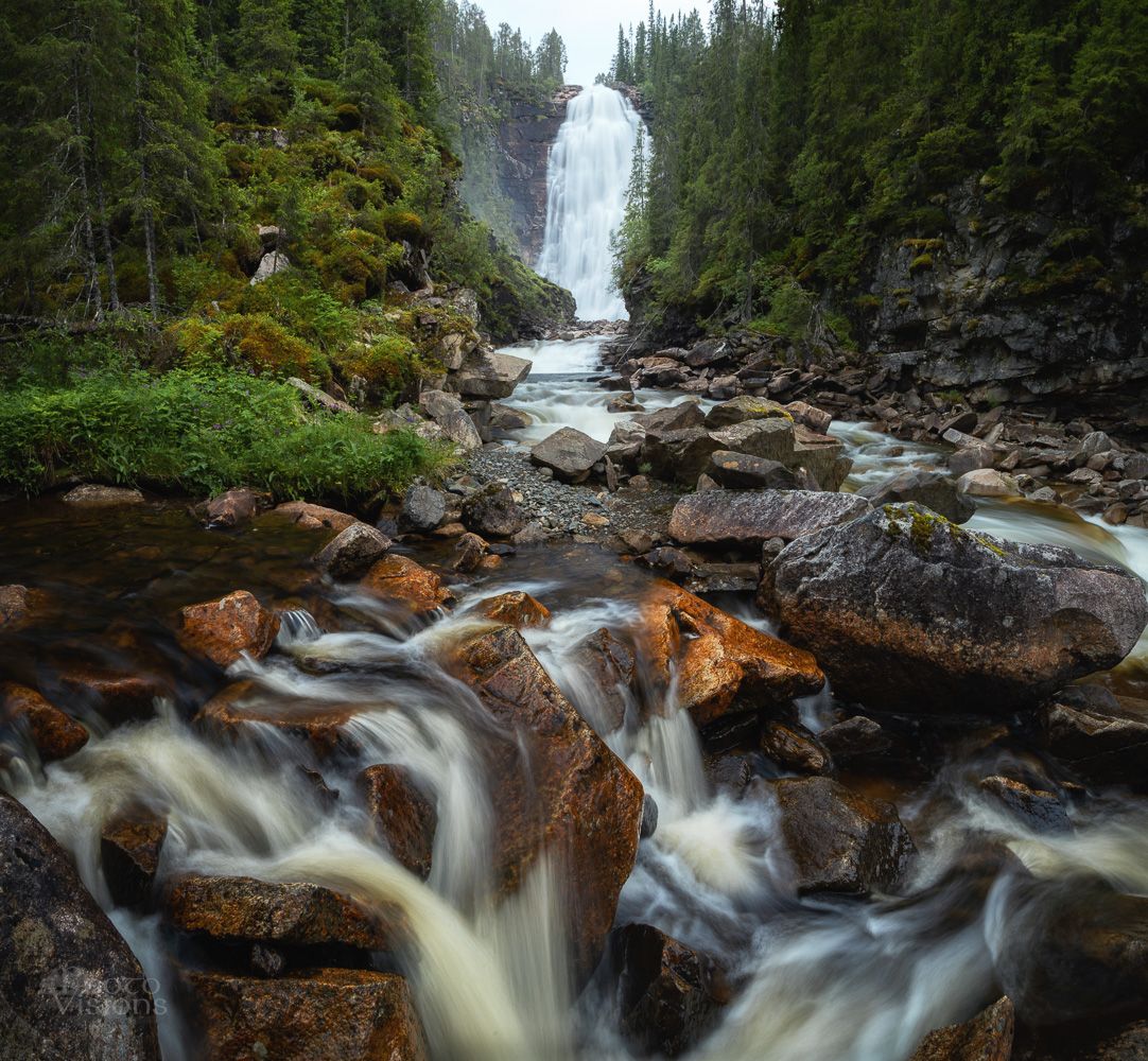 river,norway,mountains,waterfall,henfallet, Photo Visions