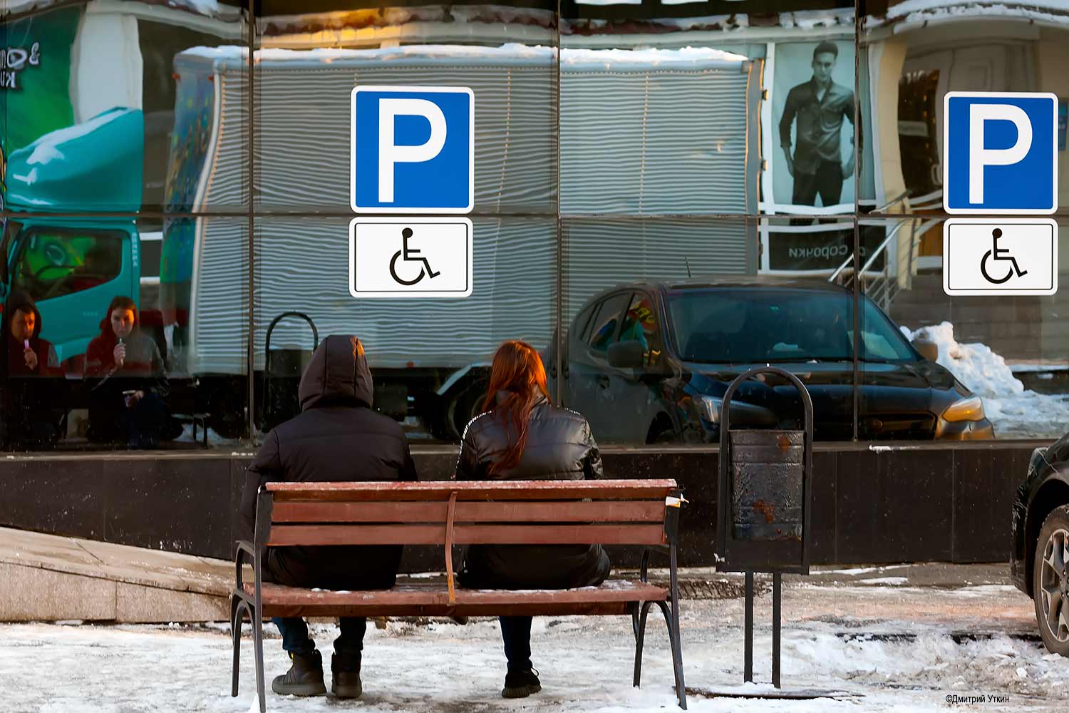 парковка, стекло, отражения, стрит, Дмитрий Уткин