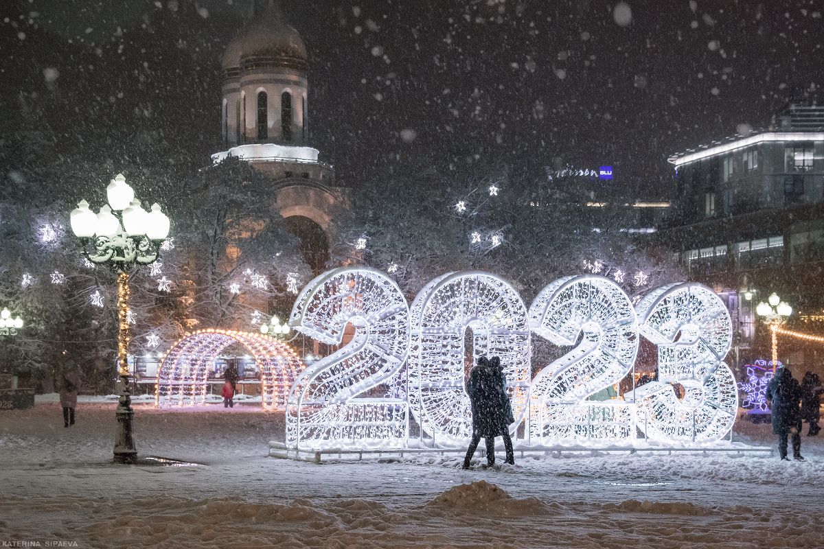 город, зима, новый год, Сипаева Катерина