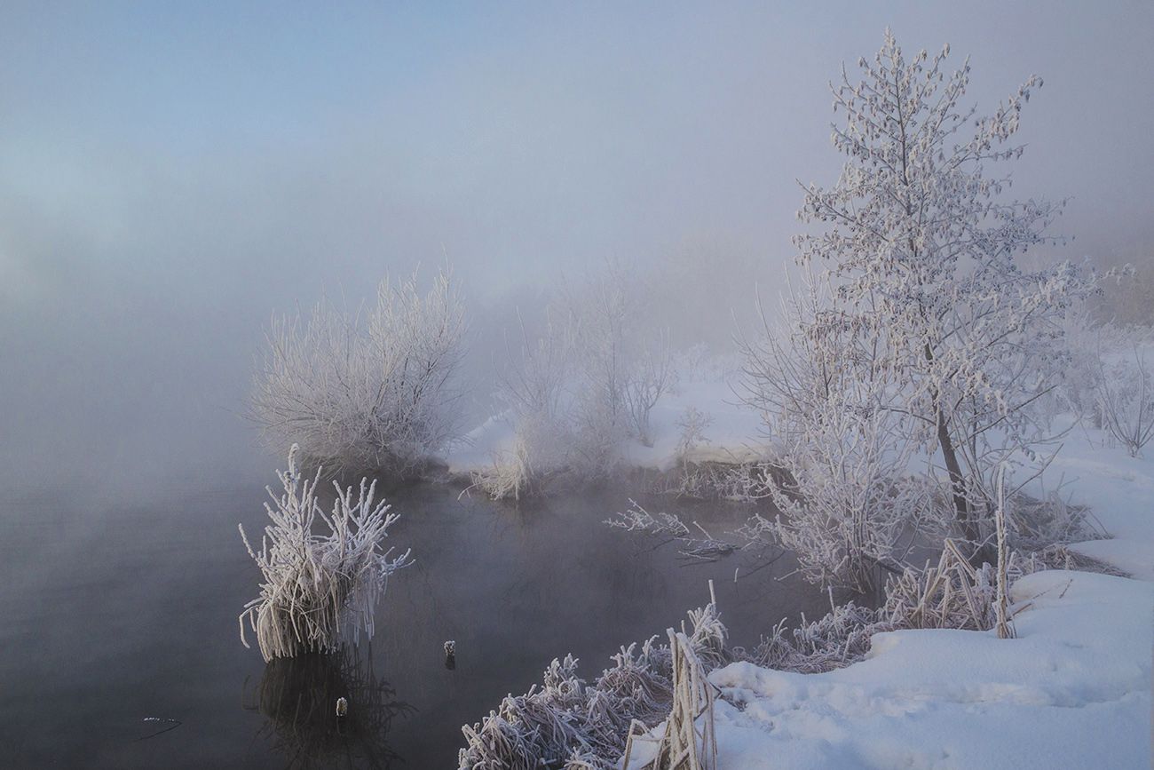 косая гора, зима, озеро горячка, Михаил Агеев