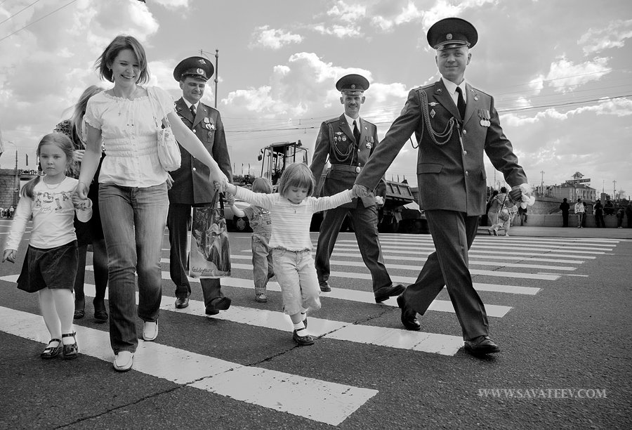 9 мая, военные, парад, дети, семьи, улыбки, счастье, Артём Саватеев