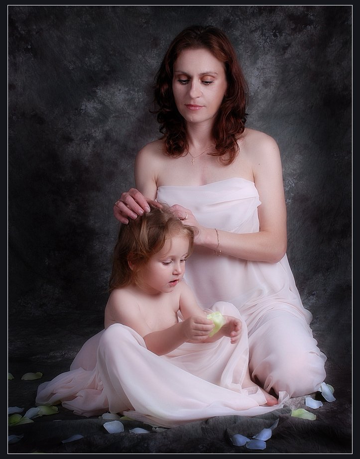 портрет, женщина, ребенок, дочь, мать, нежность, любовь, Юлия