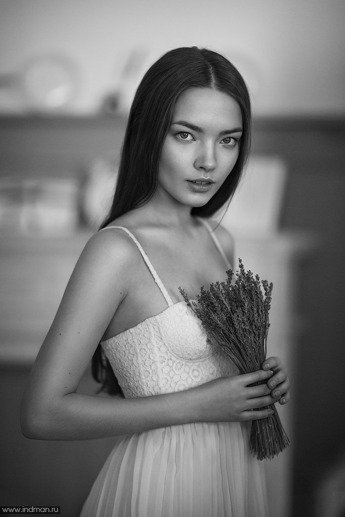 Beautiful, Bw, Face, Flowers, Girl, Portrait, Игорь Парфенов