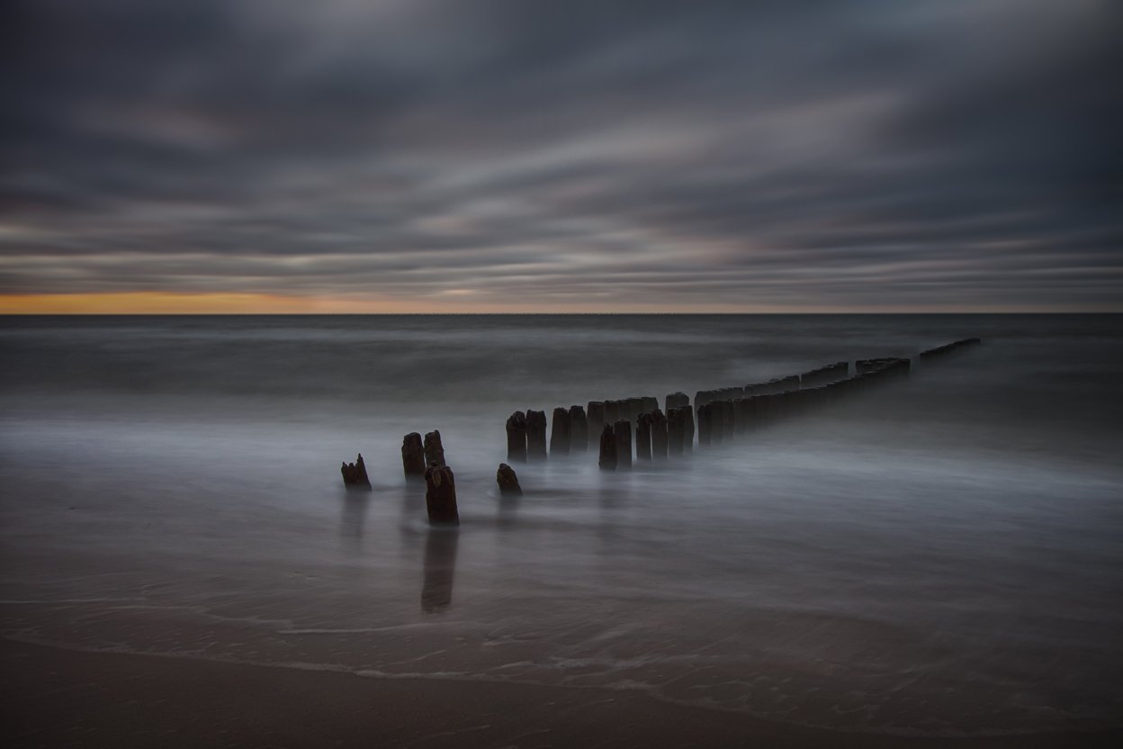 sea, water, breakwaters, long time, ND400, Anna