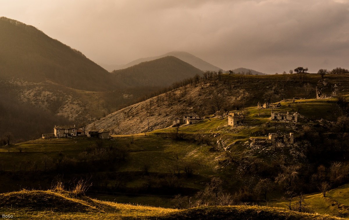Abandoned, Bulgaria, Clouds, Fog, Mist, Ruins, Stones, Village, Boris Preslavski