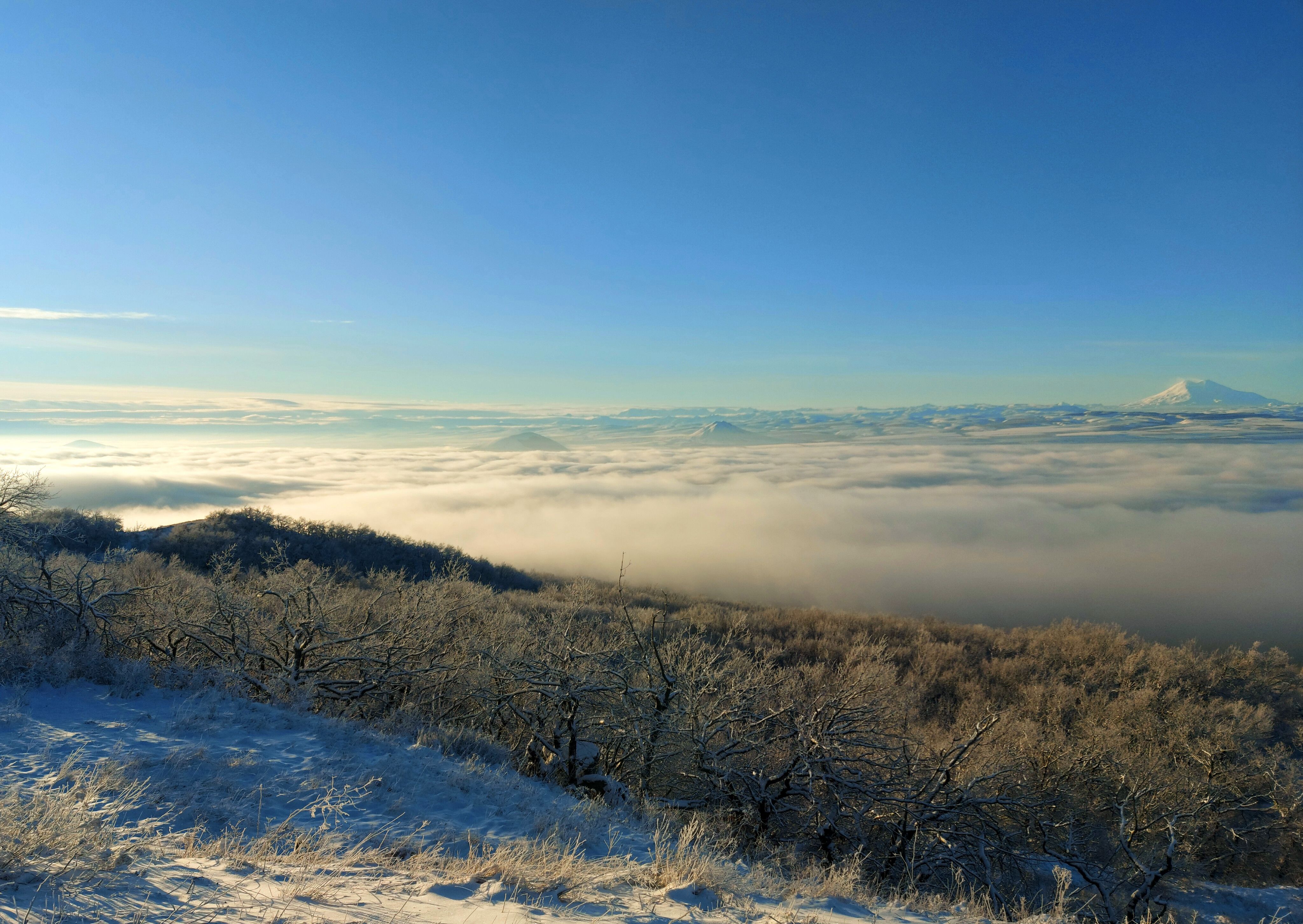 зима, снег, туман, горы, утро, Валерий Савостьянов