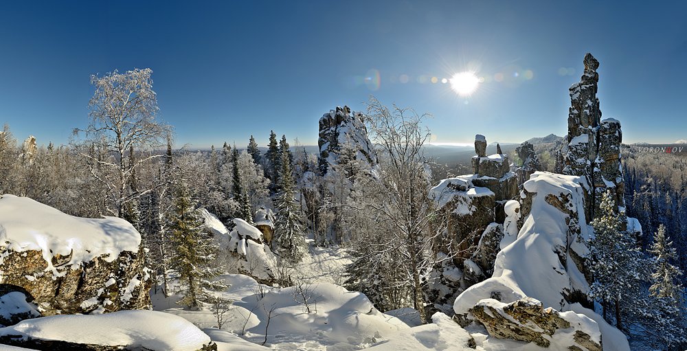 мороз, солнце,снег,зима,горы,красота,скалы,деревья,пейзаж,зимний пейзаж, Алексей Воронцов