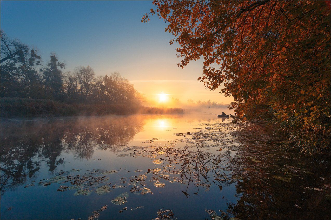 рассвет, река, Stas  Muhin