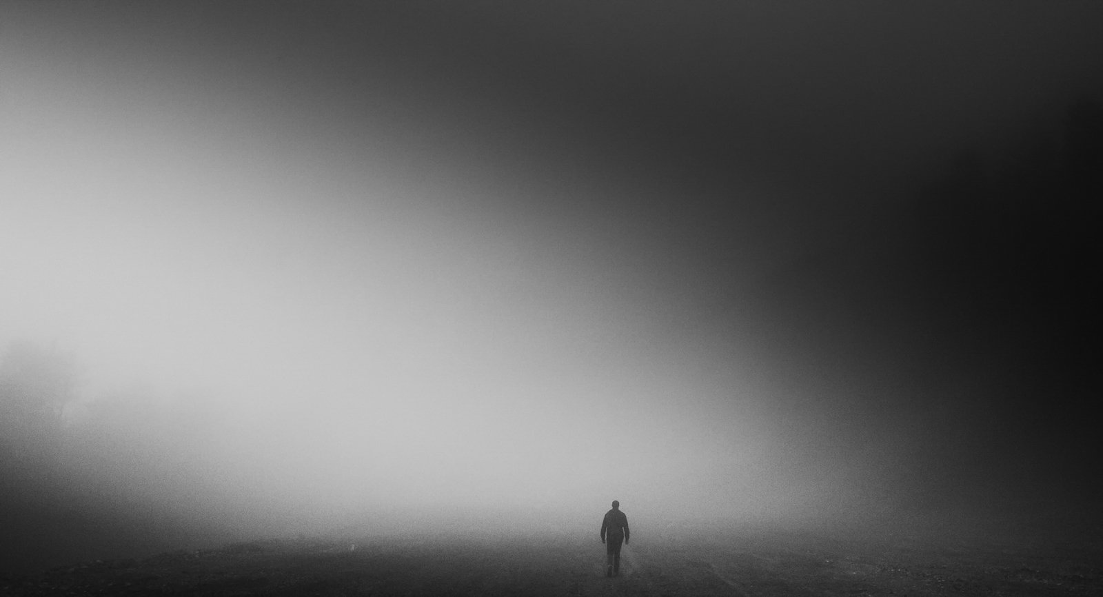 Black and white, Mist, Silhouette, Serban Bogdan