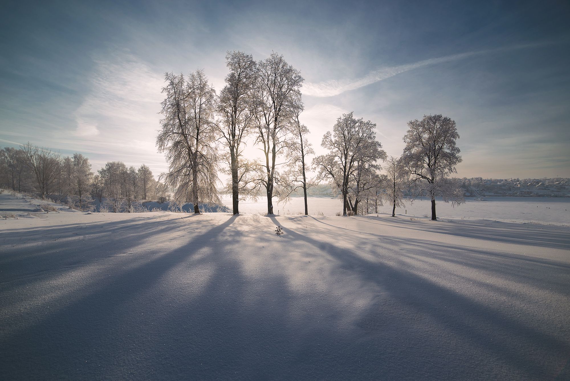 зима тутаев снег солнце деревья пейзаж, Сальников Евгений