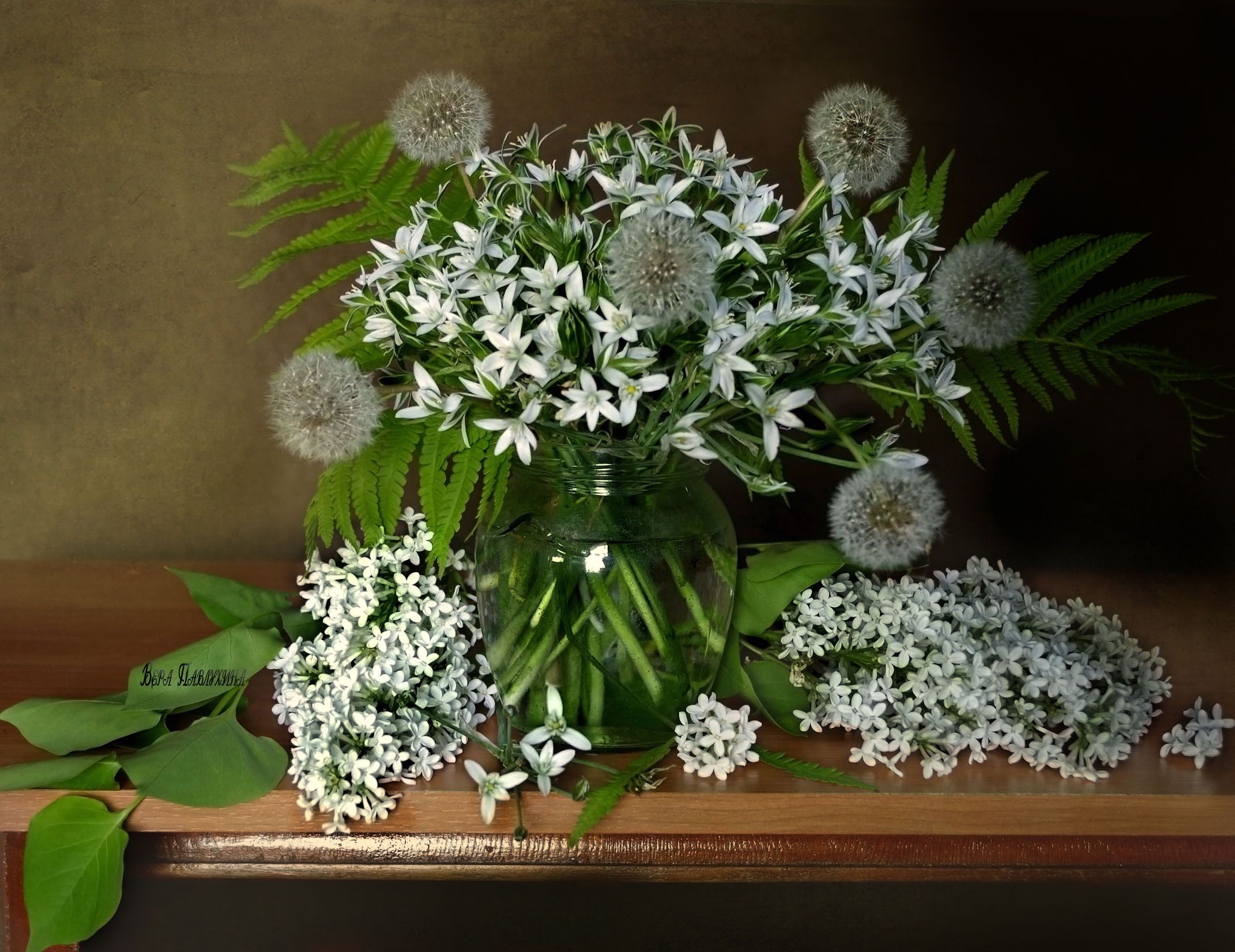Букет с одуванчиками, Весенние цветы, Вера Павлухина