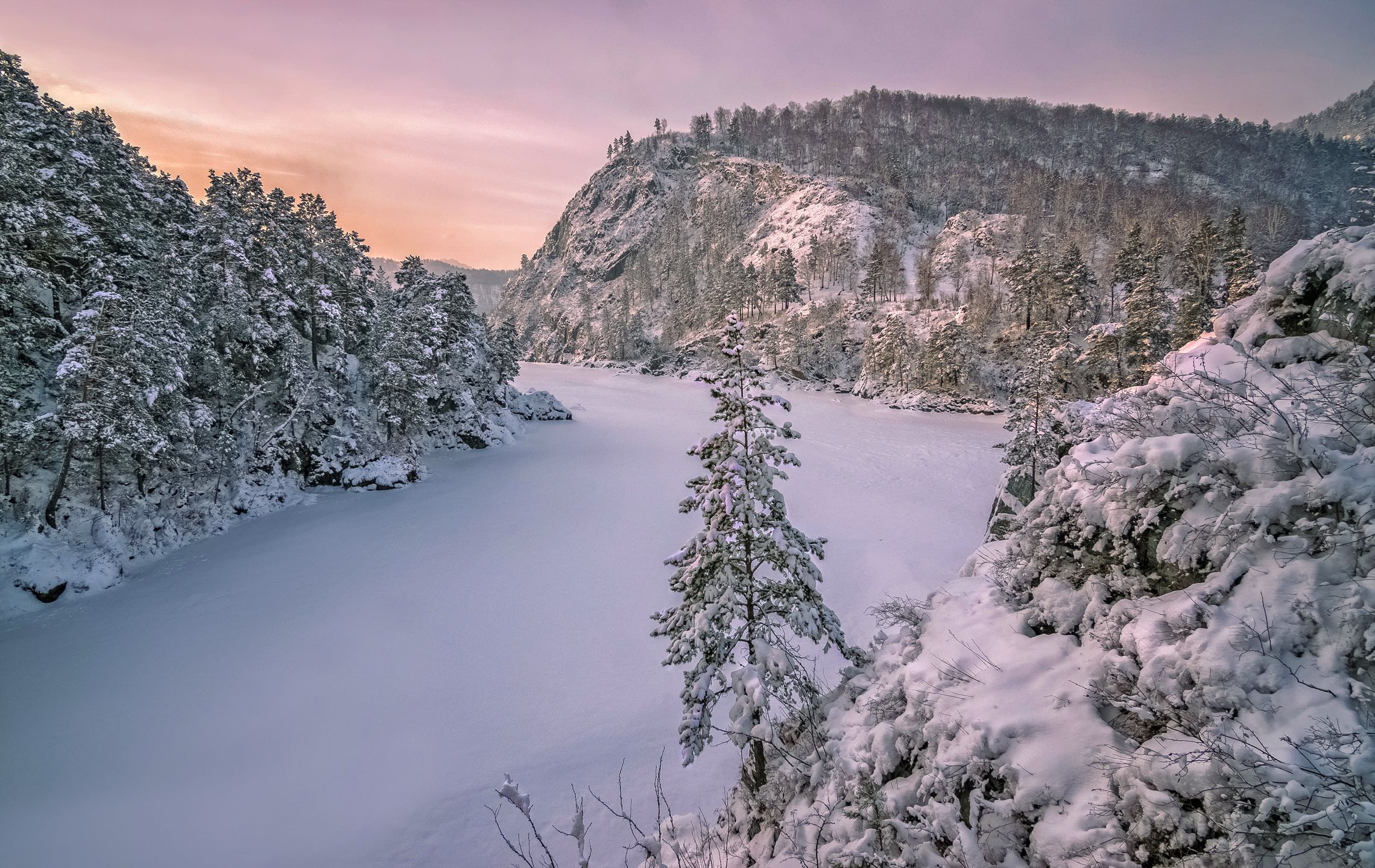 горный алтай,зима,река катунь, lora_pavlova