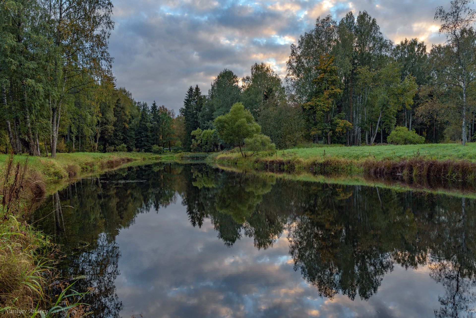 павловский парк, осень, вечер, круглозальные пруды, Vasilyev Andrey