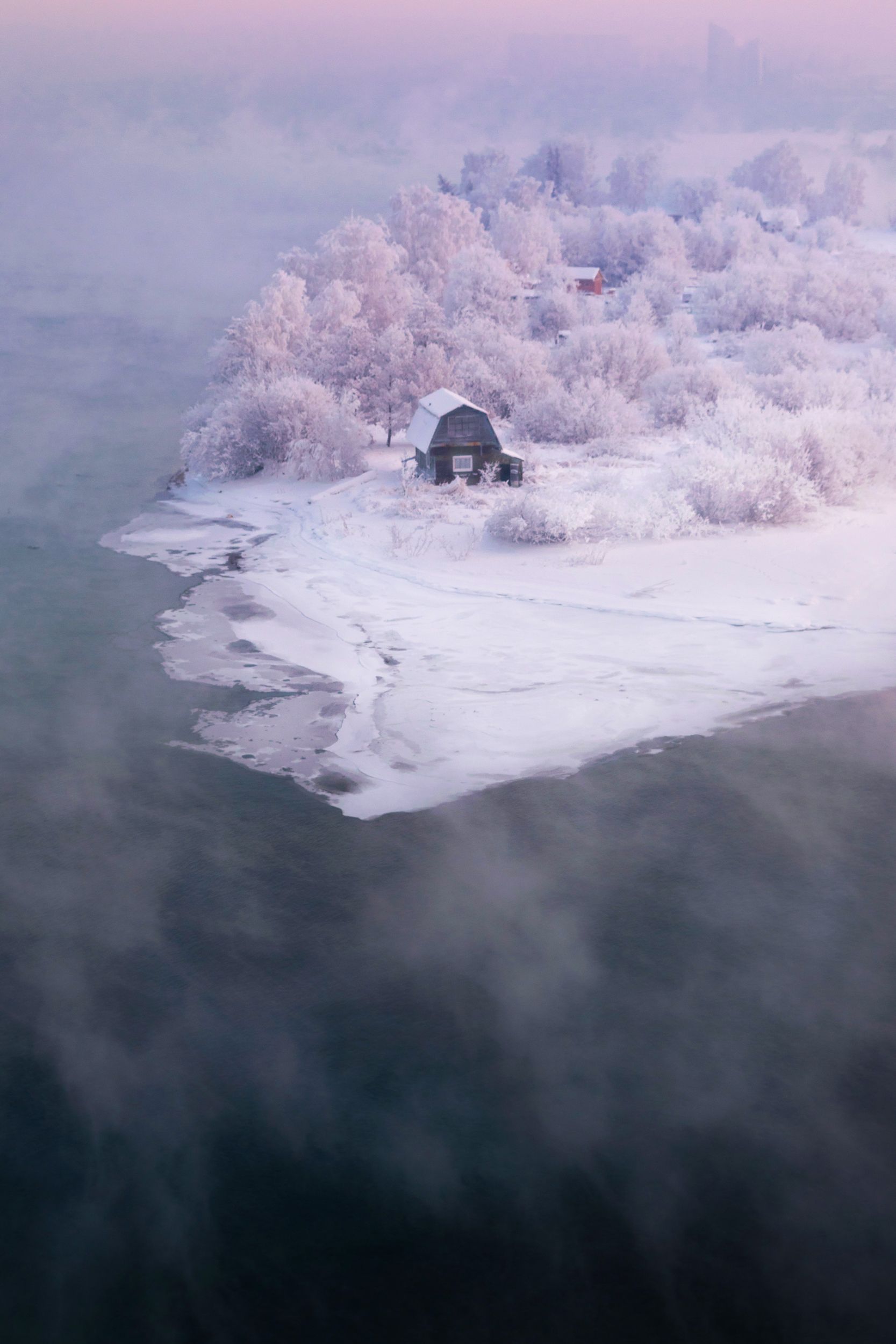 туман, зима, остров, Екатерина Назарова