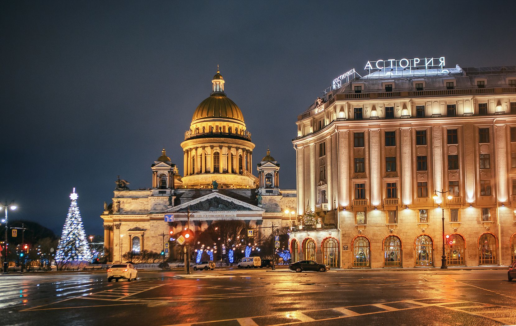 санкт-петербург, вечер, новый год, иллюминация, Владимир Липецких