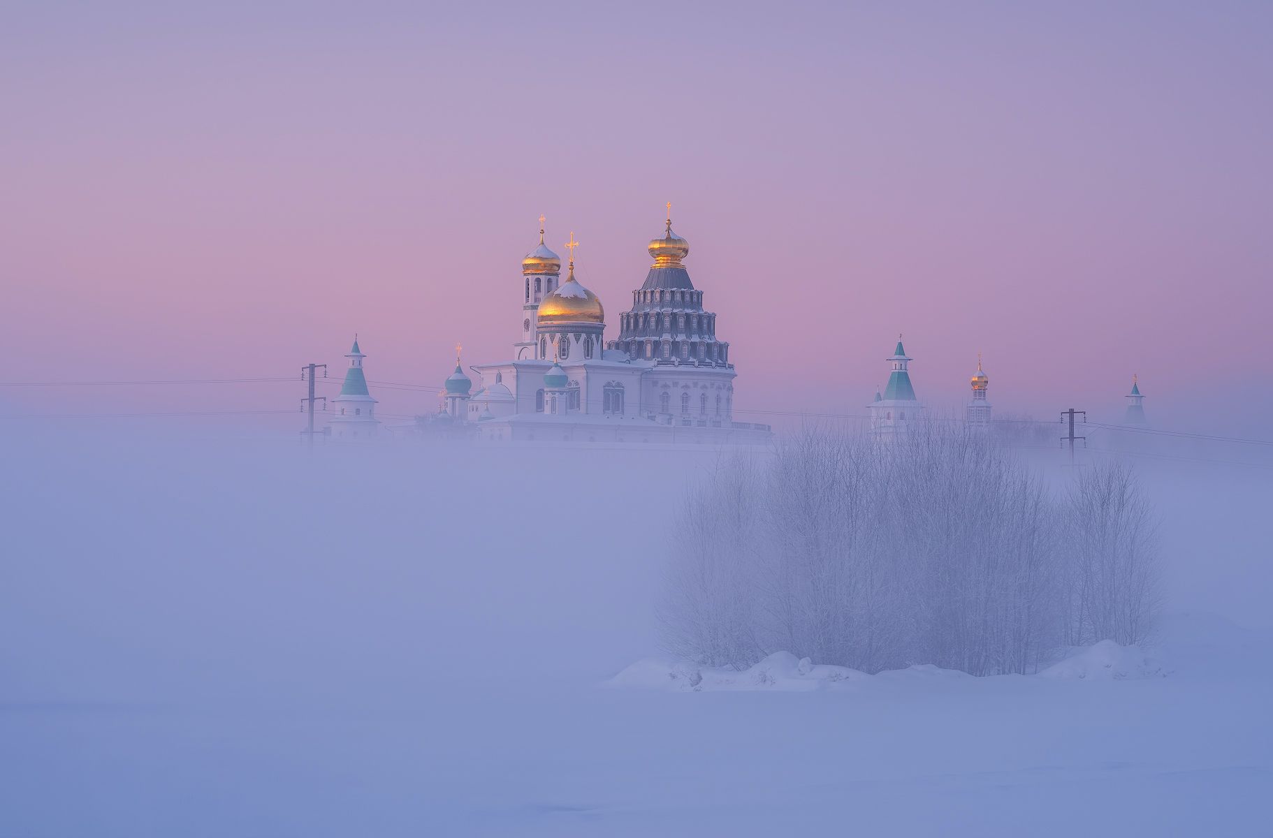 истра, зима, пейзаж, рассвет, новоиерусалимский монастырь, Левыкин Виталий