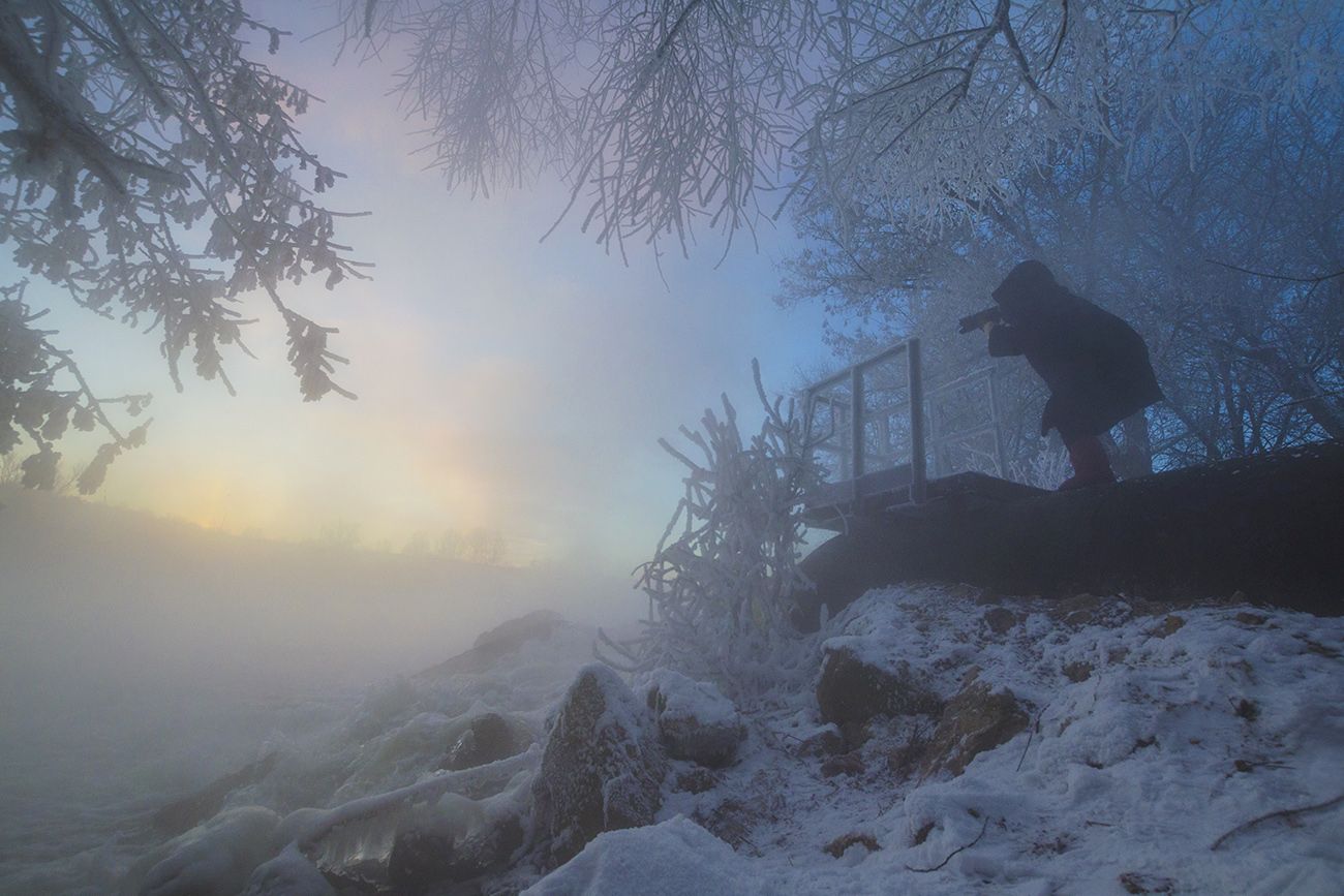 зима, косая гора, озеро горячка, Михаил Агеев