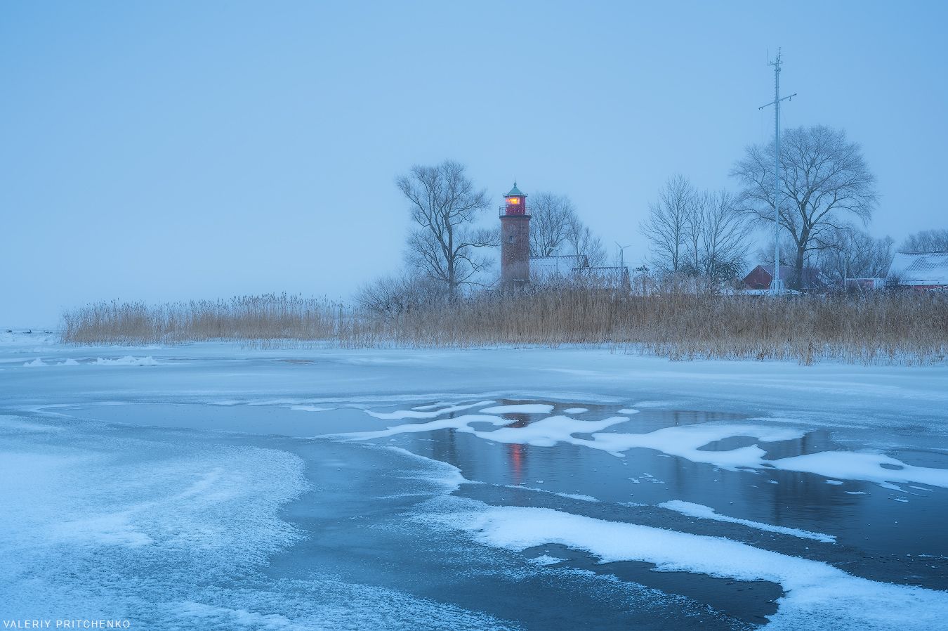 пейзаж, природа, зима, маяк, утро, мороз, landscape, nature, winter #lighthouse #morning, Валерий Притченко