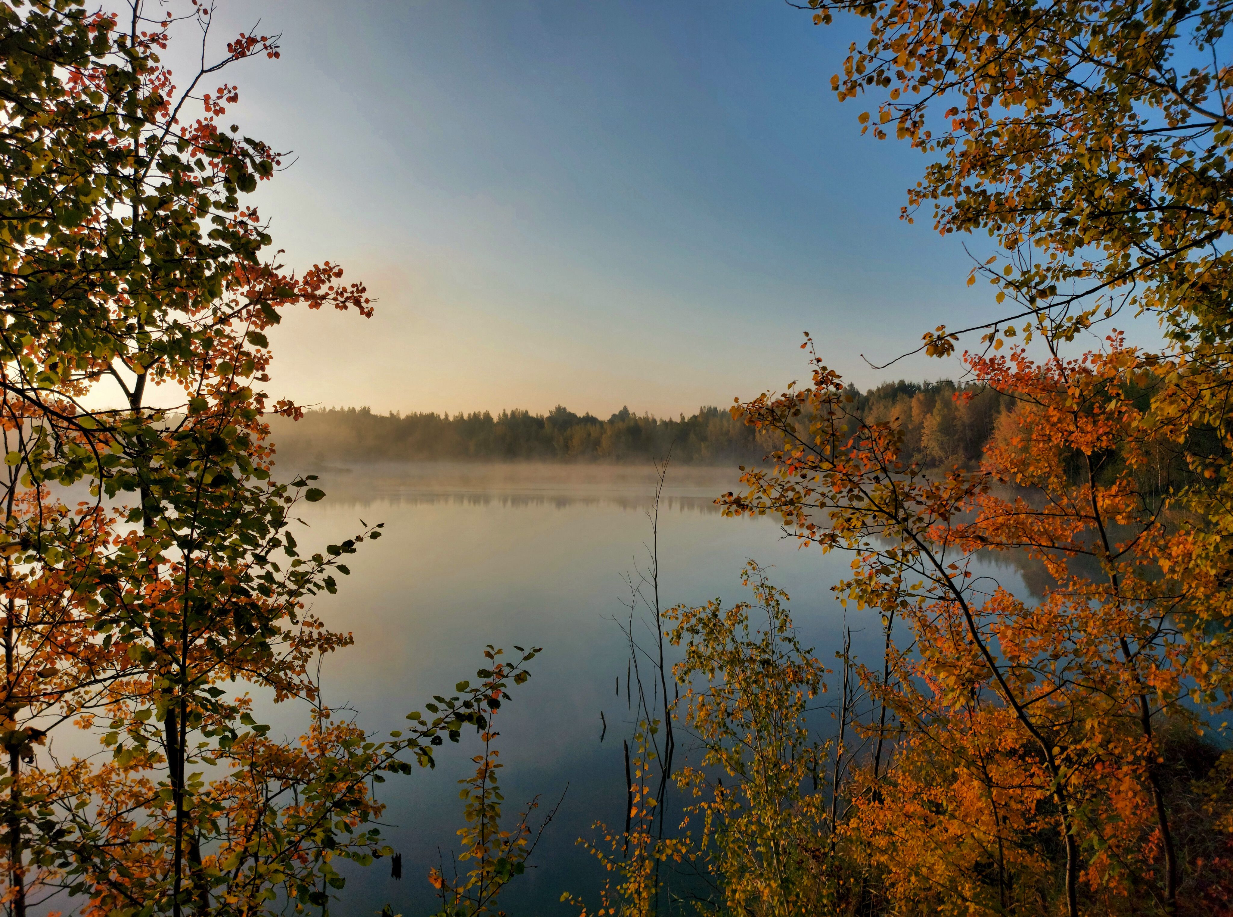 озеро, осень, рассвет, утро, природа, Валерий Савостьянов