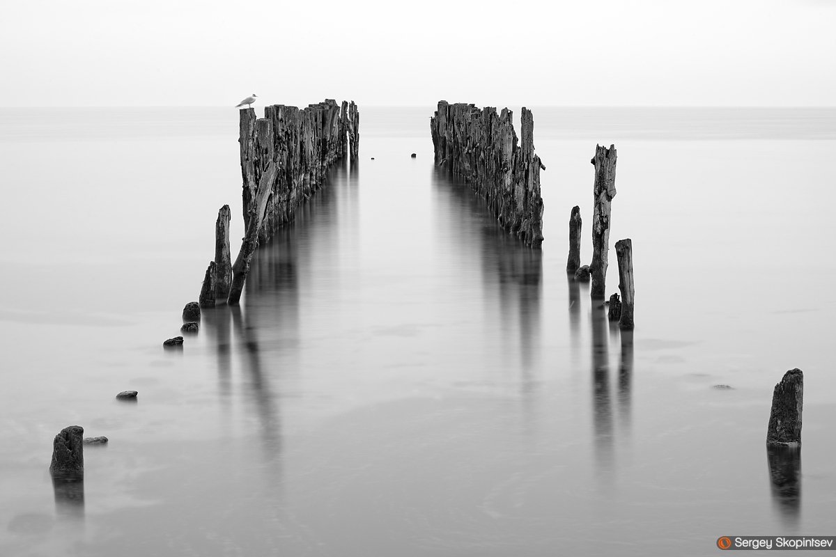 Baltic sea, Rain, Sea, Seascape, Sergey Skopintsev