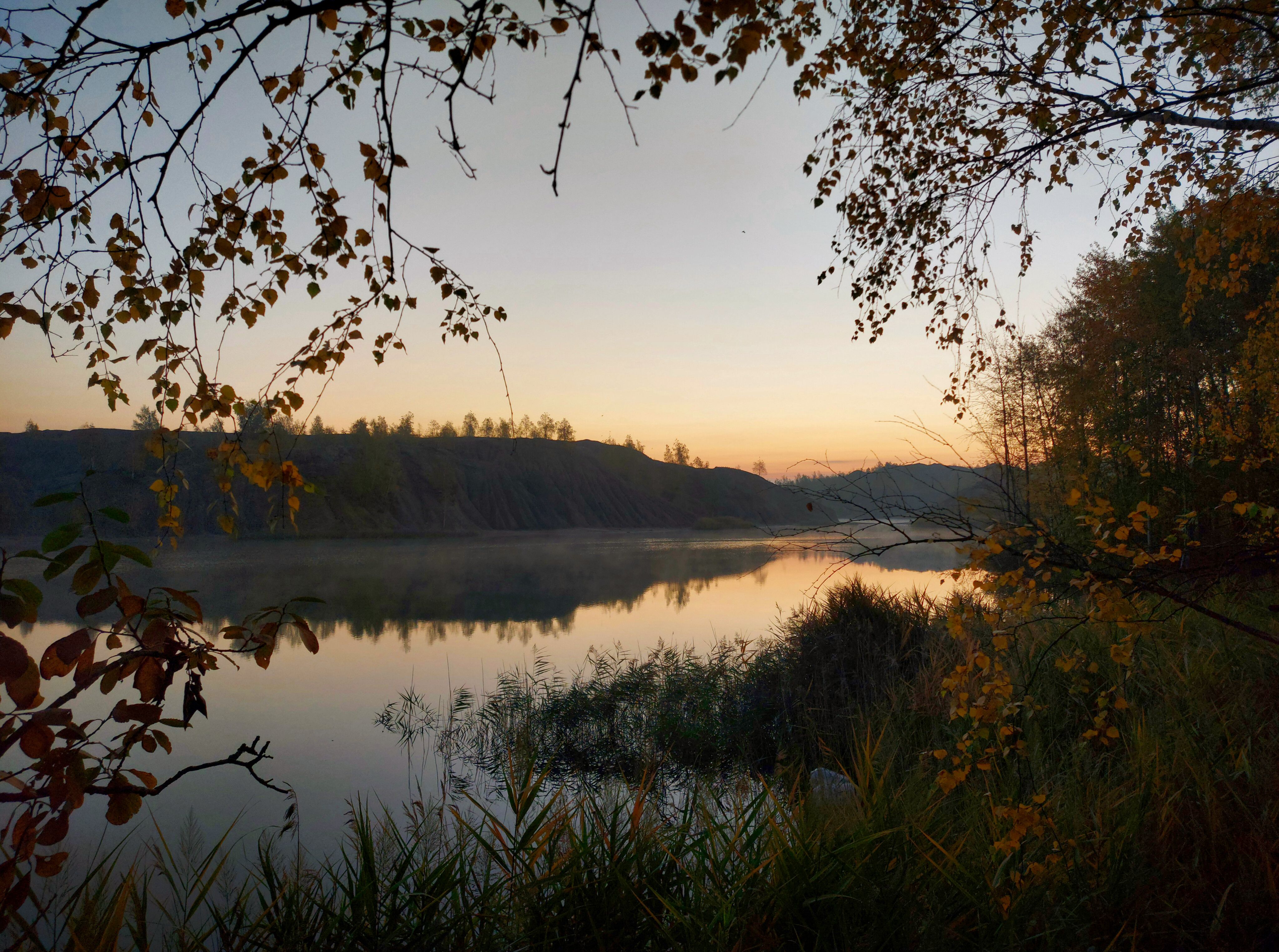 озеро, осень, рассвет, утро, Валерий Савостьянов