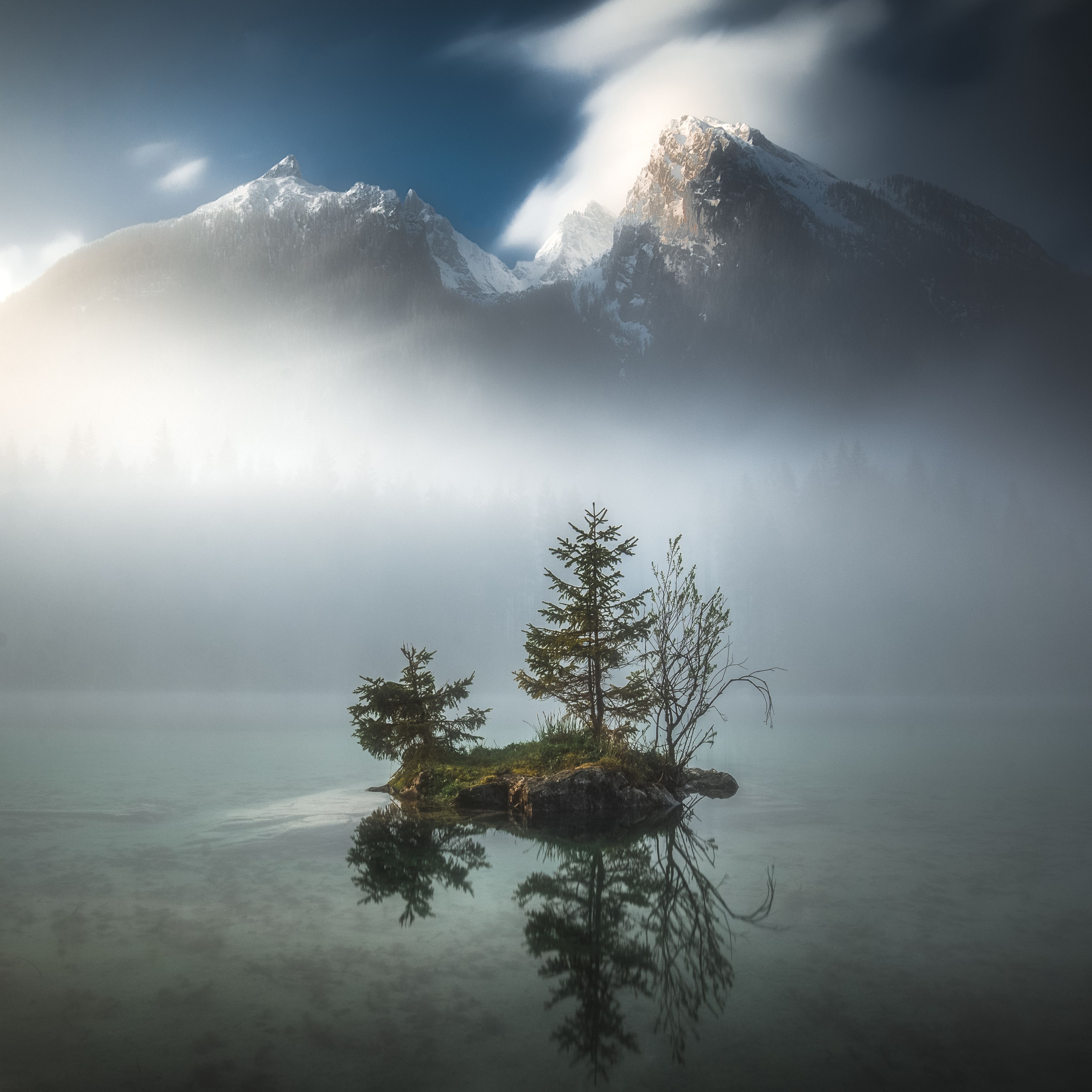 landscape,fog,morning,mountains,lake,nature,travel, Olegs Bucis