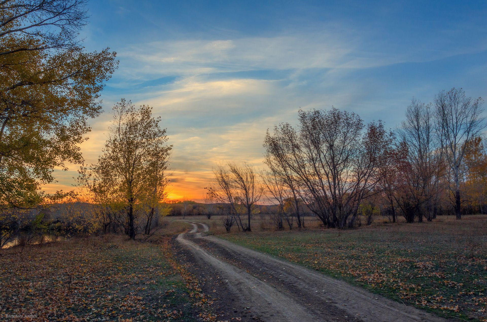 осень, оренбургская область, закат, вечер, Vasilyev Andrey