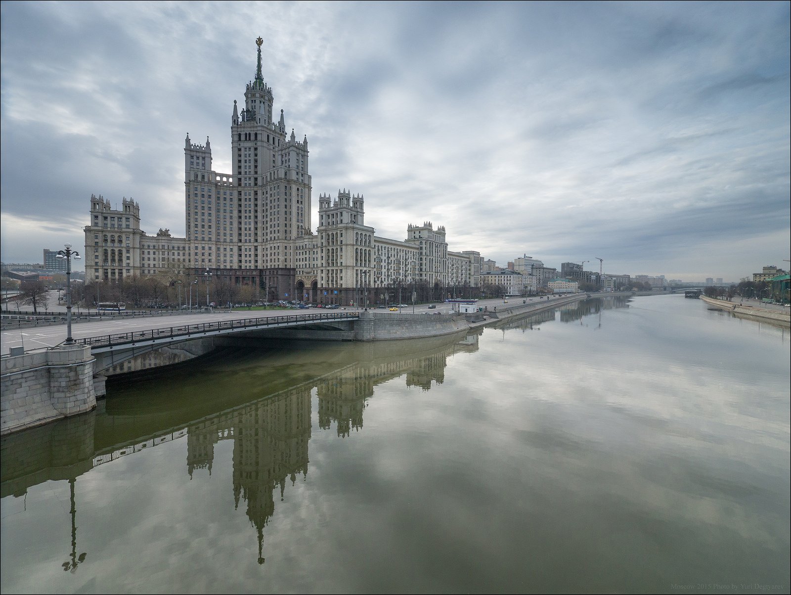 Высотка, Город, Котельническая, Котельнической, Москва, Мост, Облака, Река, Сталинская, Юрий Дегтярёв