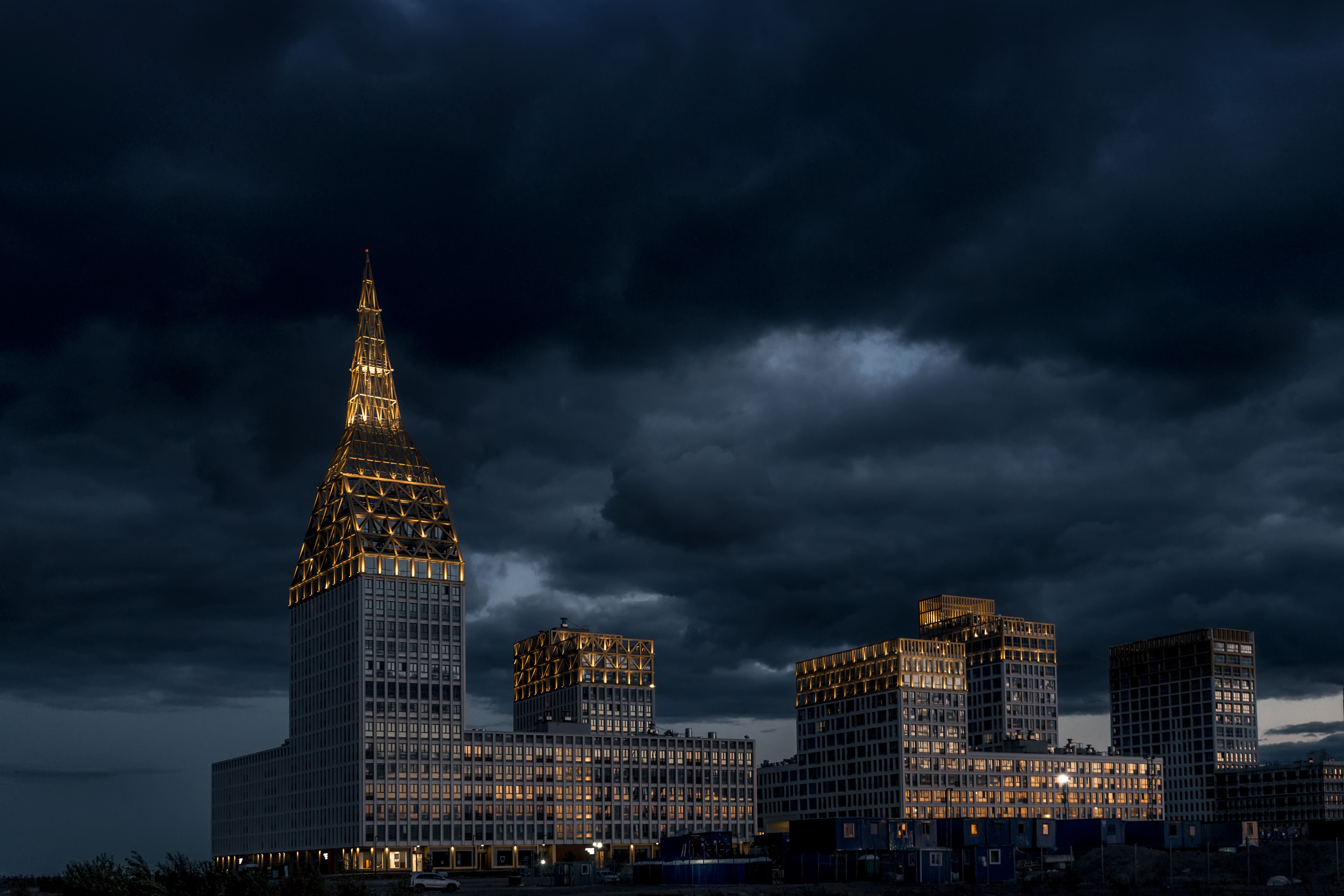 night, city. cloud, Aljona Dyachenko