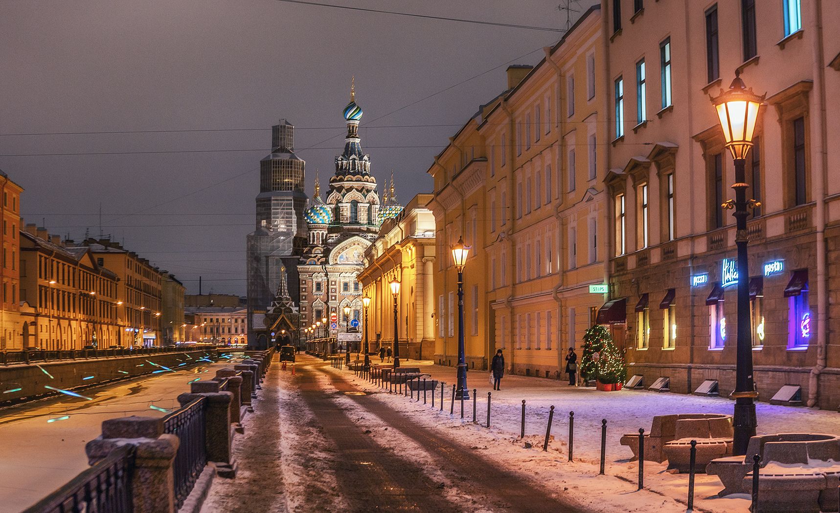 санкт-петербург, вечер, новый год, иллюминация, Владимир Липецких