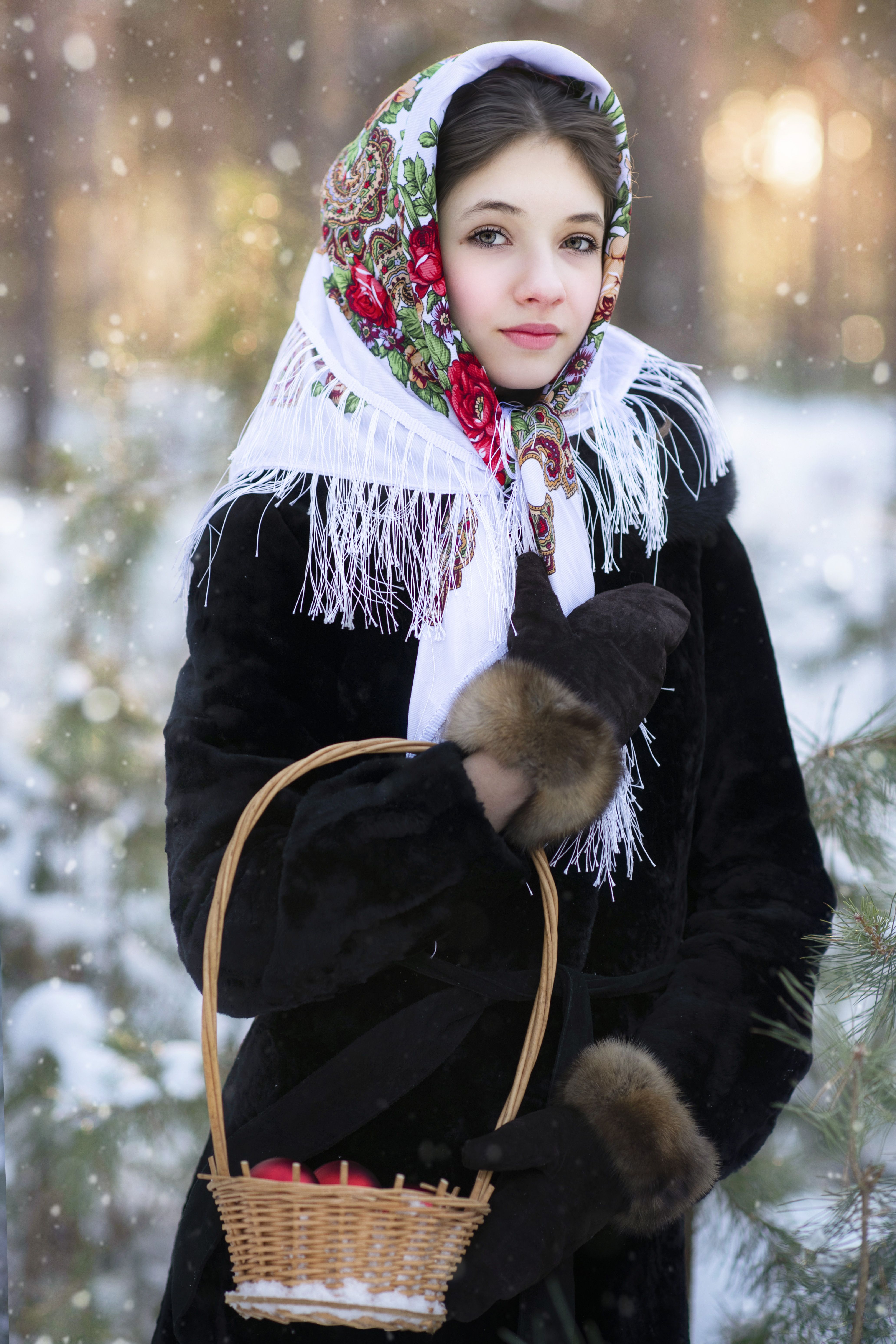 зима,зимний лес,зимний день,девочка,красота, Ирина Ефимова