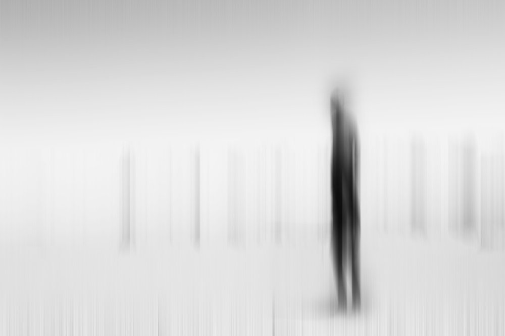 lost, ghost, man, shadow, light, high key, fine art, minimal, black and white,, milad safabakhsh