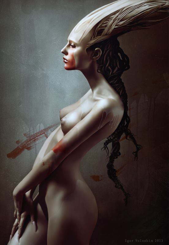 igor voloshin, voloshin, painting, surrealism, computer art, photography, art, woman, nude, Игорь Волошин