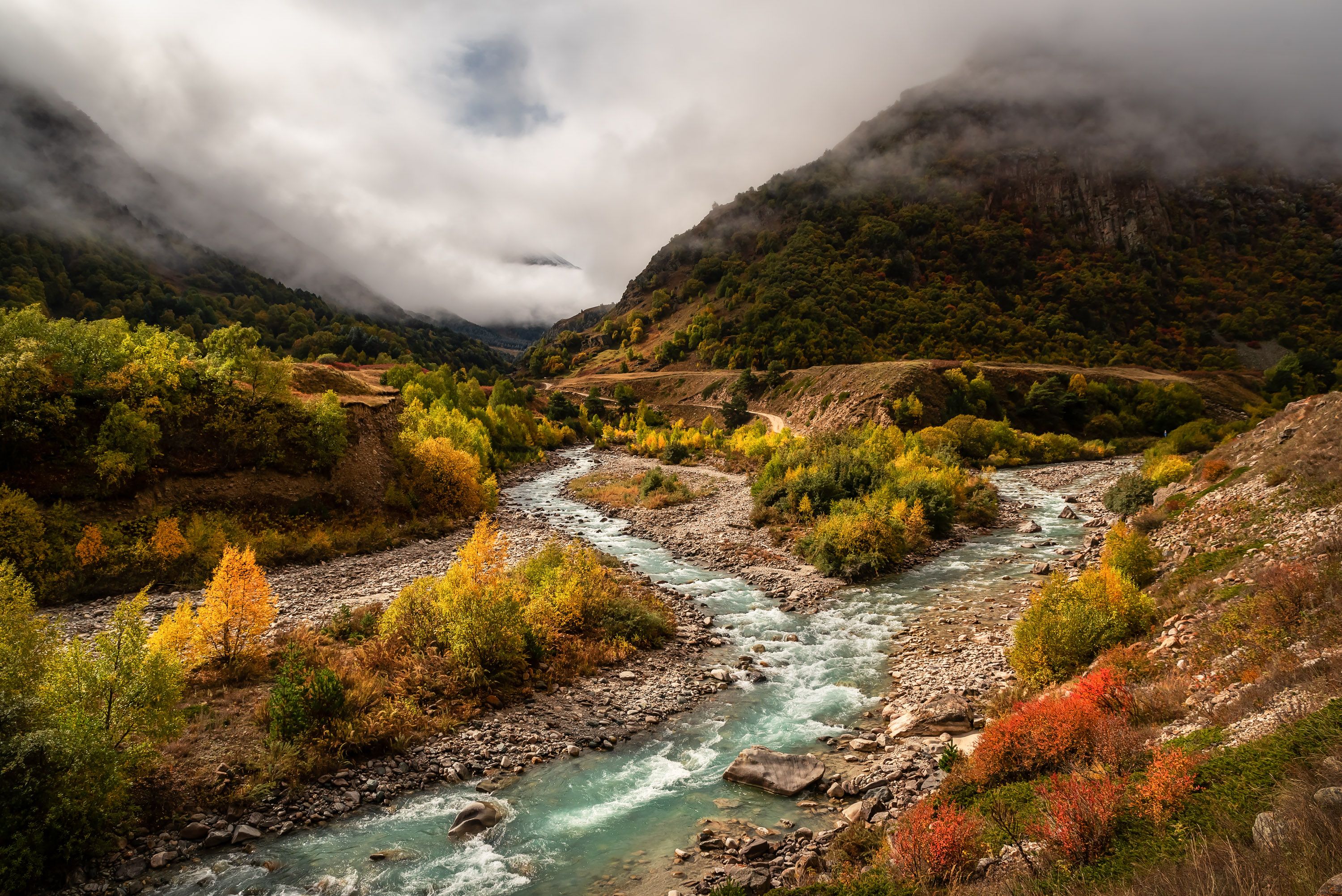 река, горы, кавказ, осень, чегем, кабардино-балкария, Zakharov Armen