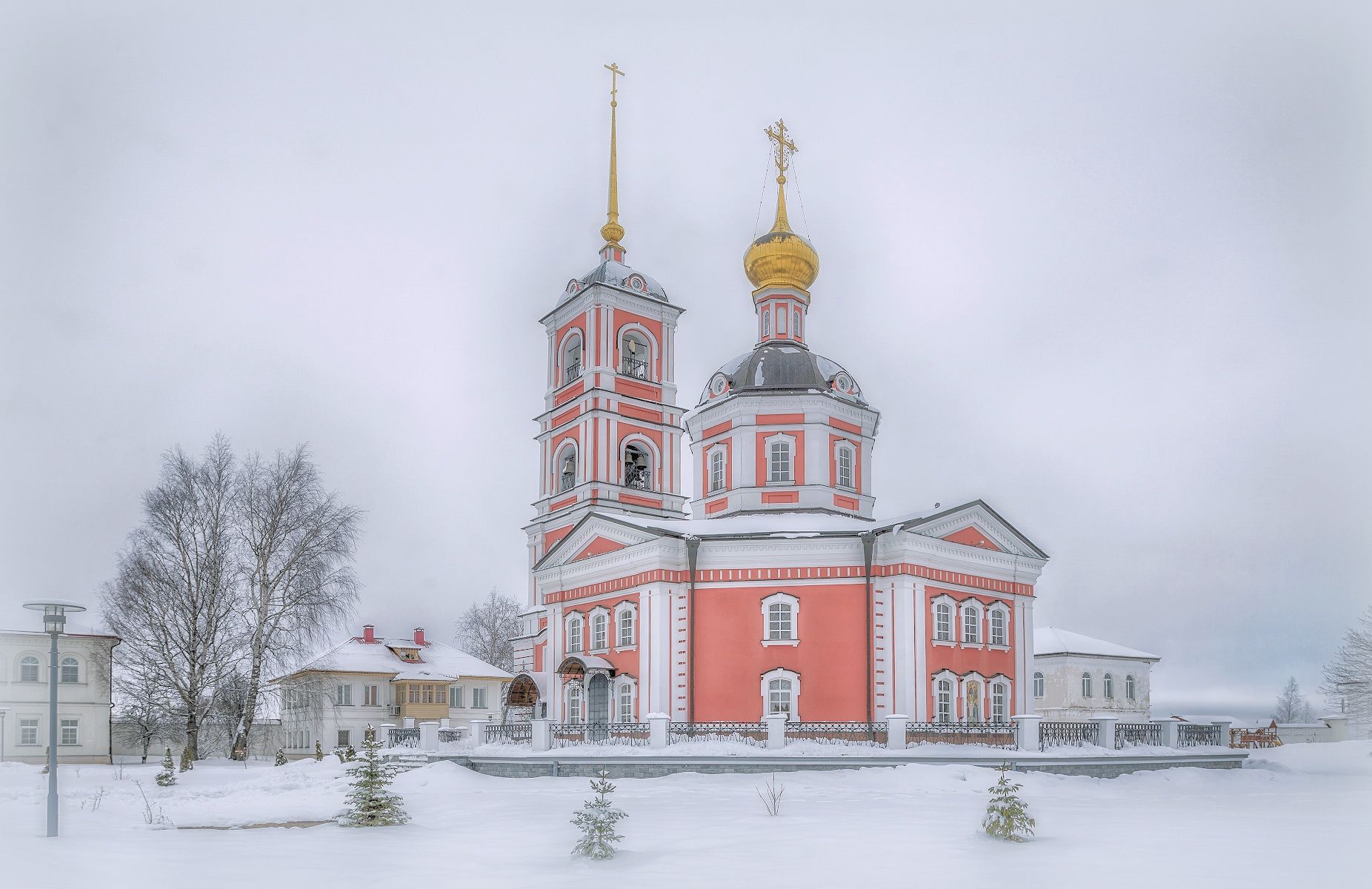 зима, снег, храм, колокольня, Сергей Аникин