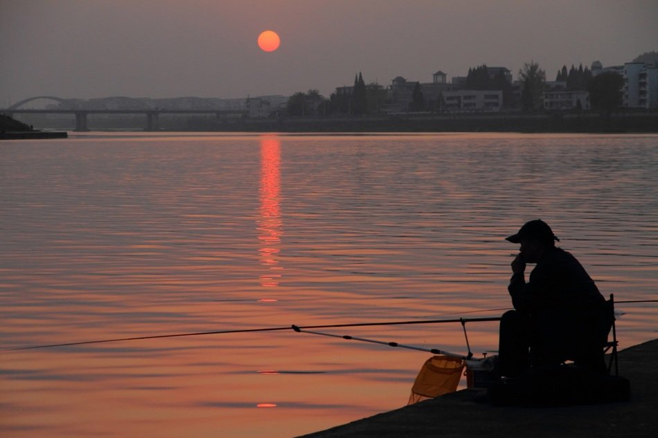 china, river, sunset, silence, Ekaterina Eicher (Velichko)