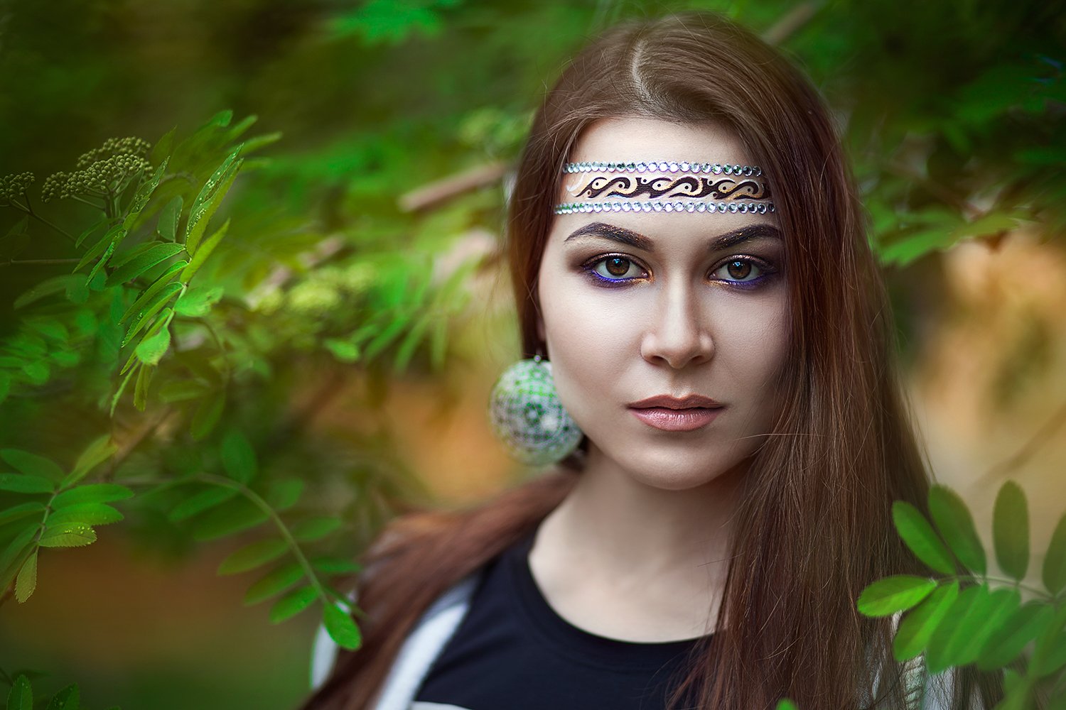 девушка портрет лес, Анна Колмакова