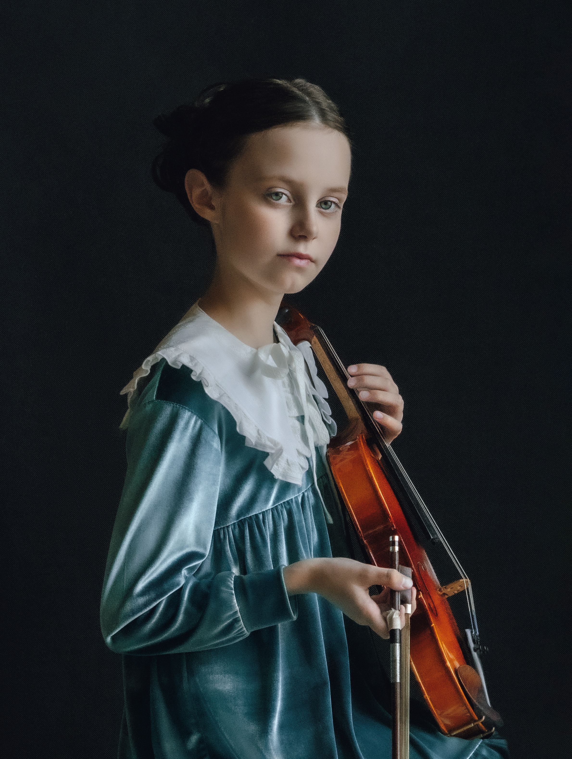 скрипачка,детский портрет,портрет девочки со скрипкой, портрет девочки, Lena Melnikova