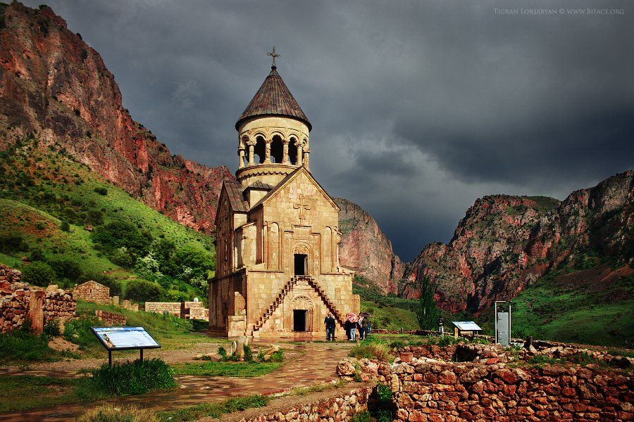 Armenia, Church, Clouds, Green, Landscape, Noravank, Sunlight, Тигран Лорсабян