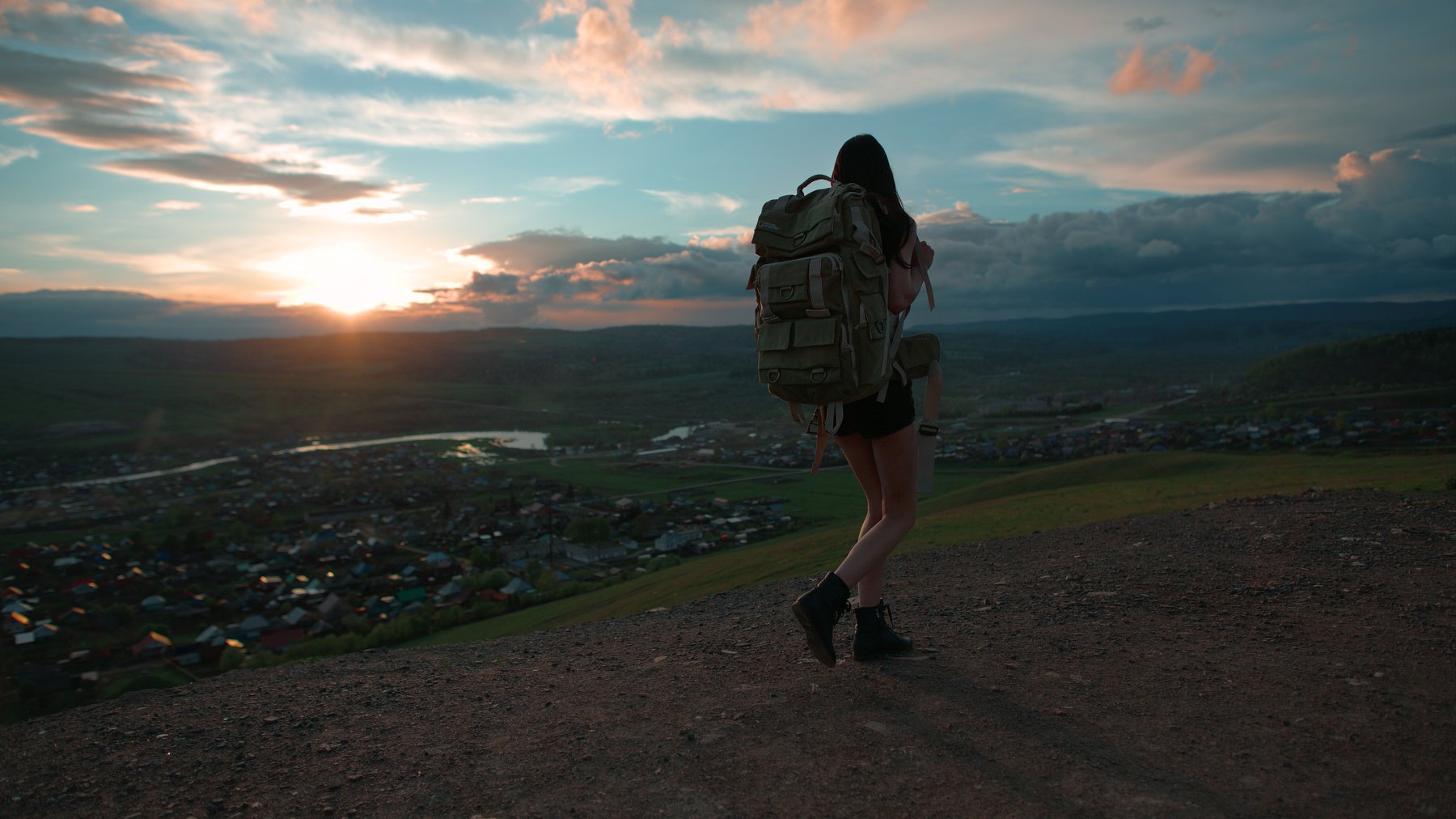 Backpack, City, Girl, Russia, Sky, Spring, Sunset, Travel, Walk, Роман Филиппов