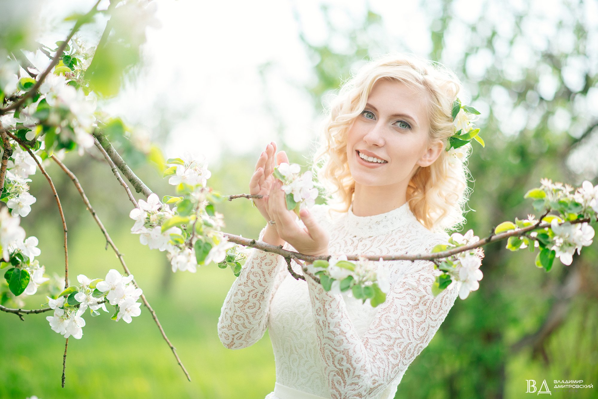 #сад#май#невеста#девушка#цветы#пленка, Владимир