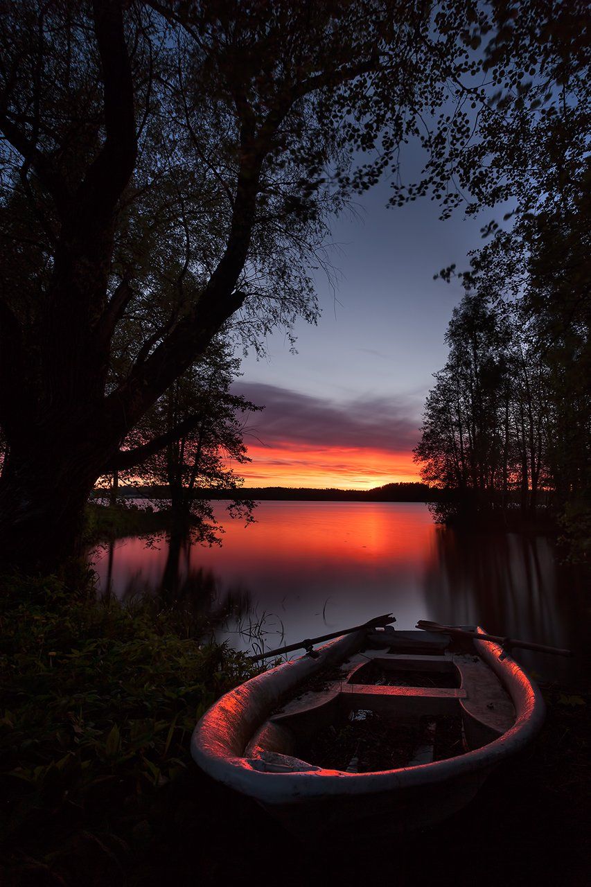 boat,landscape,finland,suomi,sunset,sunrise,canon, basri