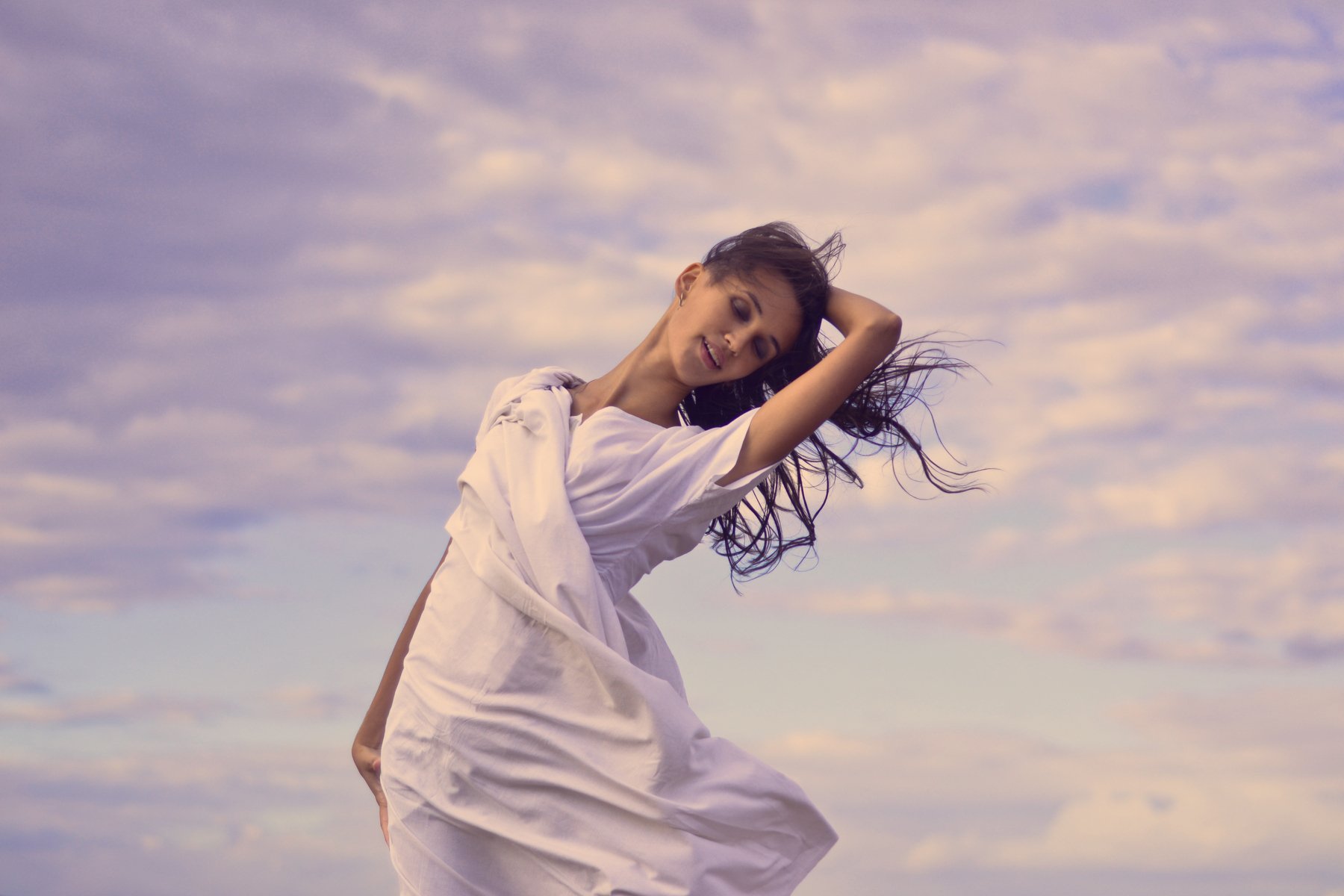 Clouds, Freefreedom, Portrait, Purple, Sky, Sunset, White, ashai