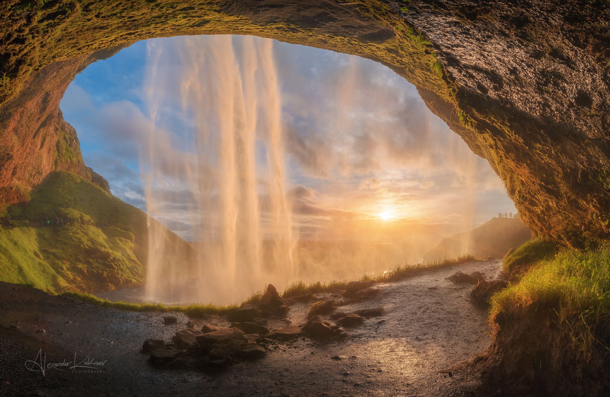 исландия,пейзаж,закат,сельяландфосс,водопад, Александр Кукринов