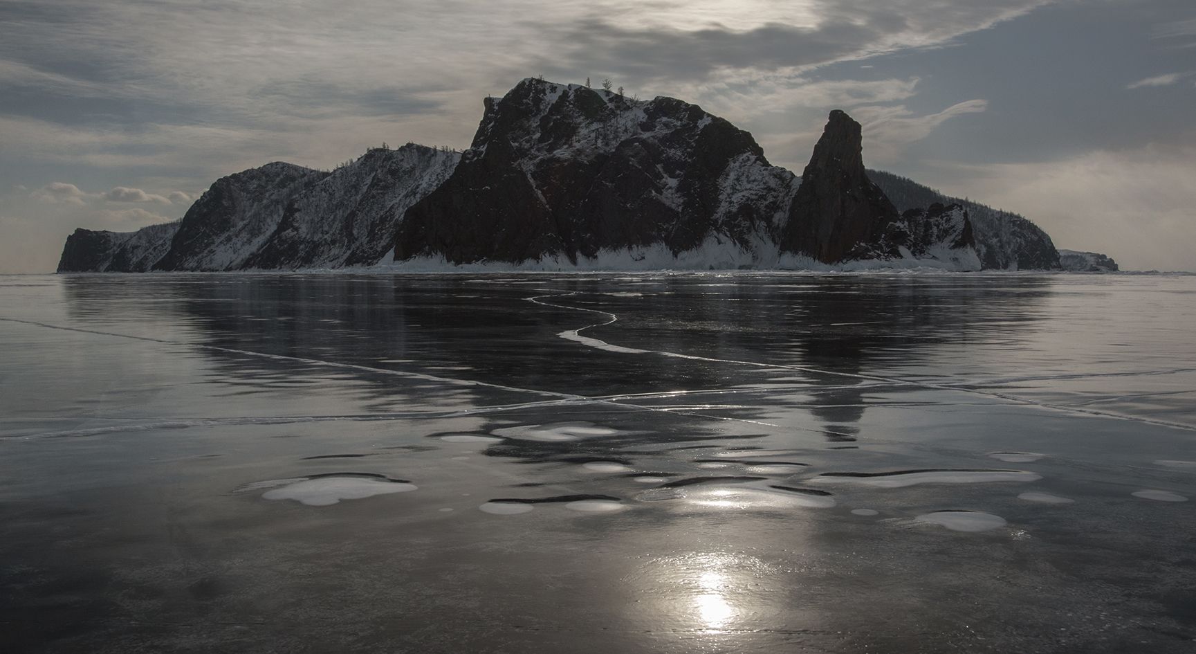 зимний байкал остров ольхон мыс хобой мыс шунтэ байкальский лед, Андрей Таничев